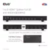 CLUB3D Rozdzielacz HDMI™ 1 na 8, Pełne 3D i 4K60Hz (600MHz)