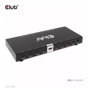 CLUB3D Rozdzielacz HDMI™ 1 na 8, Pełne 3D i 4K60Hz (600MHz)