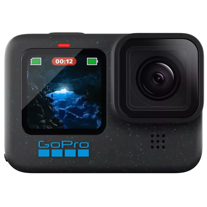 Kamera sportowa GoPro HERO12 Black — 5K Ultra HD, 240 kl./s, 27 MP CMOS, 177° FOV, LCD, MicroSD, Wi‑Fi