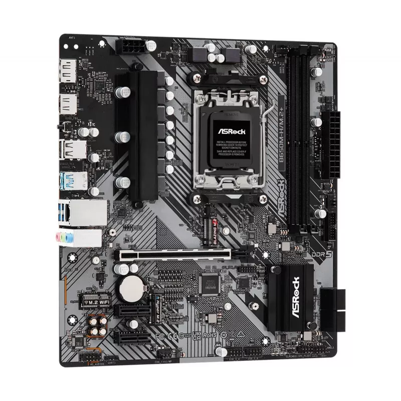 Płyta główna ASRock B650M-H/M.2+ AM5 AMD B650 2 x DDR5 1 x HDMI 2.1 TMDS/FRL 8G kompatybilny 1 x DisplayPort 1.4 z DSC mATX