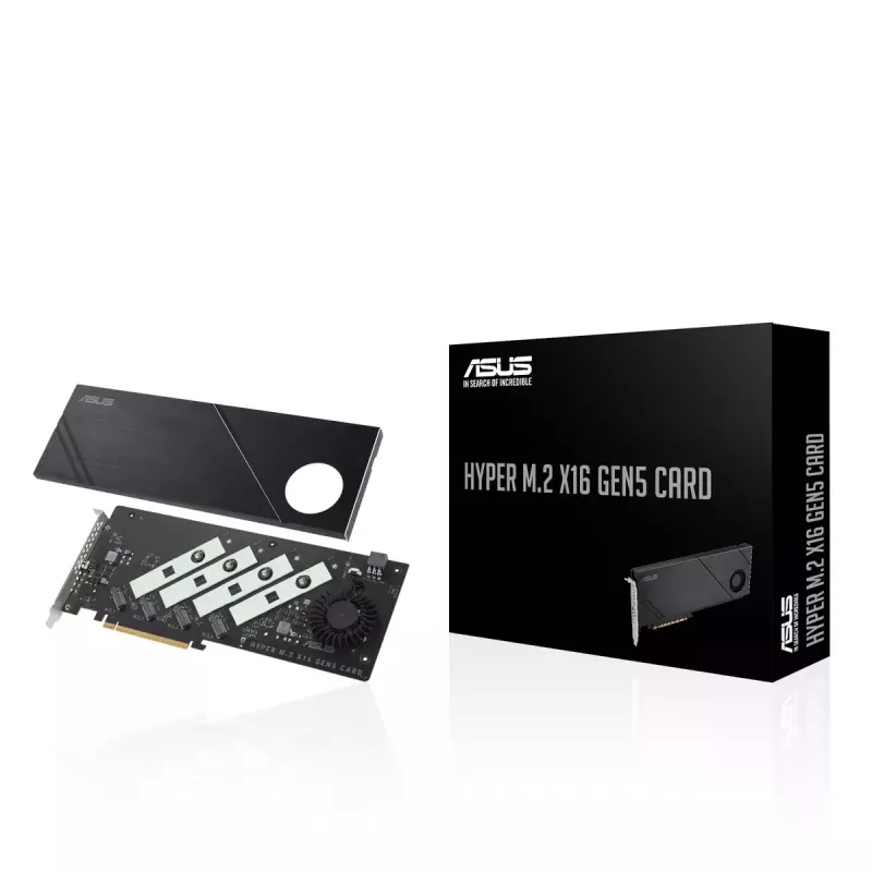 ASUS Hyper M.2 x16 Gen5 Card PCIe 5.0 adapter M.2 z aktywnym chłodzeniem