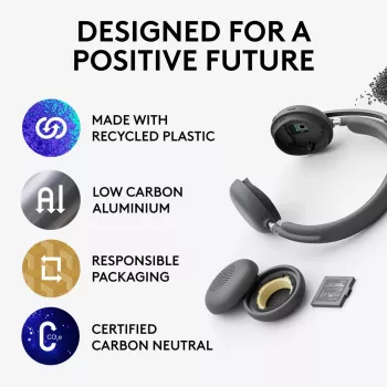 LOGITECH Headset - Zone - Bezprzewodowy - Grafitowy