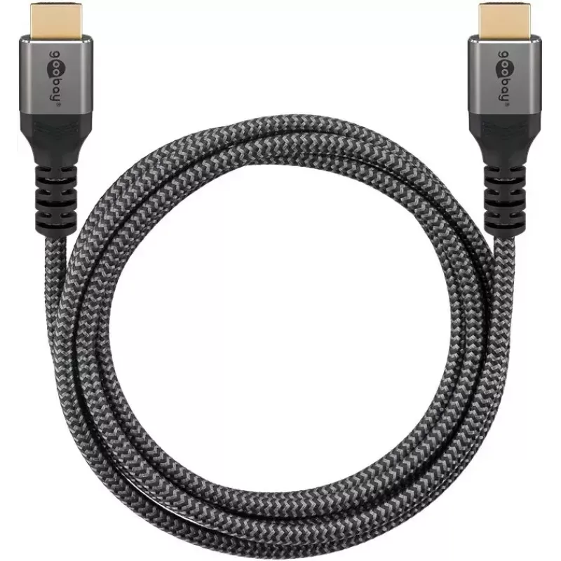 Kabel HDMI Goobay 1 m Typ A męski na męski 18 Gbit/s szary