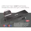 CLUB3D USB3.2 Gen2 Type-C, 6-w-1 przenośna stacja dokująca z dwoma wyświetlaczami i USB Type-C Video 4K60Hz