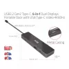CLUB3D USB3.2 Gen2 Type-C, 6-w-1 przenośna stacja dokująca z dwoma wyświetlaczami i USB Type-C Video 4K60Hz
