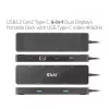 CLUB3D USB3.2 Gen2 Type-C, 6-w-1 przenośna stacja dokująca z dwoma wyświetlaczami i USB Type-C Video 4K60Hz