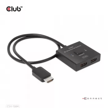 CLUB3D HDMI 2-w-1 Przełącznik Dwukierunkowy 8K60Hz 4K120Hz CSV-1384