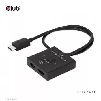 CLUB3D HDMI 2-w-1 Przełącznik Dwukierunkowy 8K60Hz 4K120Hz CSV-1384