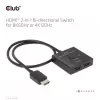 CLUB3D HDMI 2-w-1 Przełącznik Dwukierunkowy 8K60Hz 4K120Hz CSV-1384