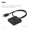 CLUB3D HDMI 2-w-1 Przełącznik Dwukierunkowy 8K60Hz 4K120Hz CSV-1384