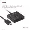 CLUB3D HDMI 2-w-1 Przełącznik Dwukierunkowy 8K60Hz 4K120Hz CSV-1384