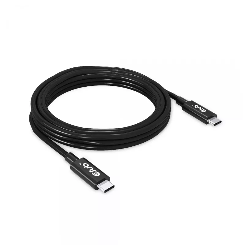 CLUB3D USB4 Gen3x2 Type-C kabel dwukierunkowy 8K60Hz lub 4K120Hz, dane 40Gbps, PD 240W(48V/5A) EPR M/M 3m / 9.84ft