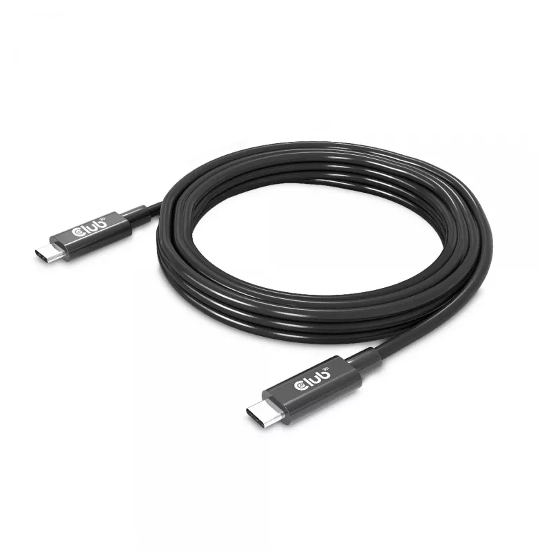 CLUB3D USB4 Gen3x2 Type-C kabel dwukierunkowy 8K60Hz lub 4K120Hz, dane 40Gbps, PD 240W(48V/5A) EPR M/M 3m / 9.84ft