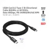 CLUB3D USB4 Gen3x2 Type-C kabel dwukierunkowy 8K60Hz lub 4K120Hz, dane 40Gbps, PD 240W(48V/5A) EPR M/M 3m / 9.84ft