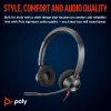 HP Poly Czarnywire 3320 Stereo Microsoft Teams Certified USB-C Headset +USB-C/A Adapter