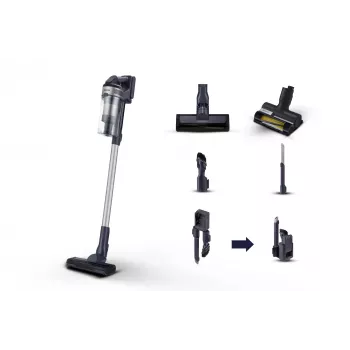Odkurzacz pionowy Samsung VS15A60AGR5 Akumulatorowy Na sucho Bezworkowy 0,8 l 410 W Czarny, Srebrny