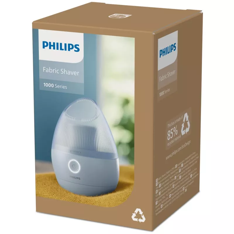 Golarka do ubrań Philips GCA2100/20, niebieska, ostrza ze stali nierdzewnej, zasilanie bateryjne, 90 min pracy