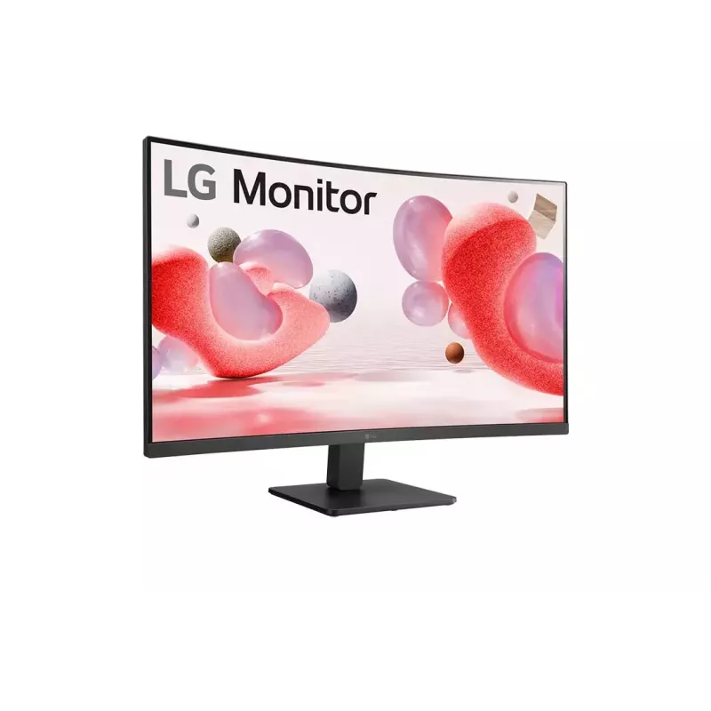 Monitor LG 32MR50C-B, 31,5 cala Full HD (1920 x 1080), zakrzywiony panel VA, 5 ms, 250 cd/m², kontrast 3000:1, kąty widzenia 178°, czarny