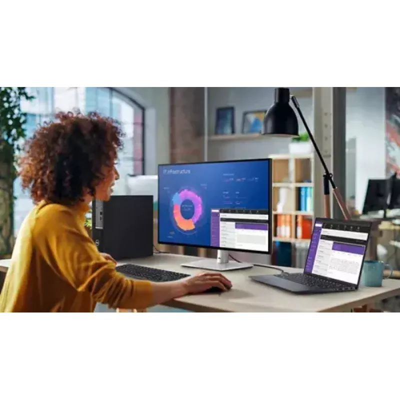 Monitor komputerowy DELL UltraSharp U2724DE 68,6 cm (27 cali) 2560 x 1440 pikseli Quad HD LCD Czarny, Srebrny