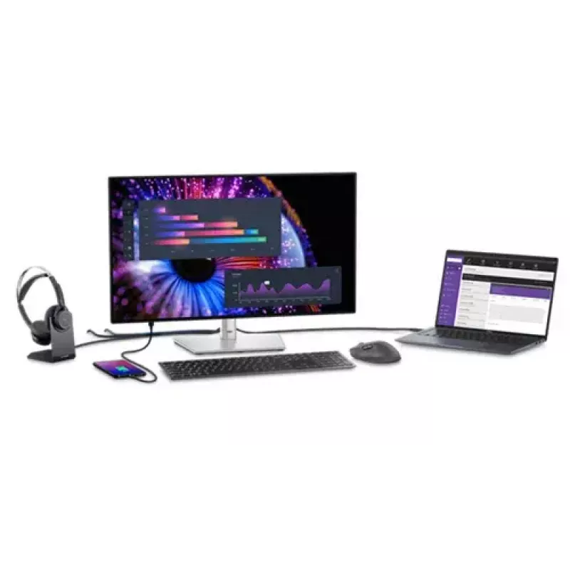 Monitor komputerowy DELL UltraSharp U2724DE 68,6 cm (27 cali) 2560 x 1440 pikseli Quad HD LCD Czarny, Srebrny
