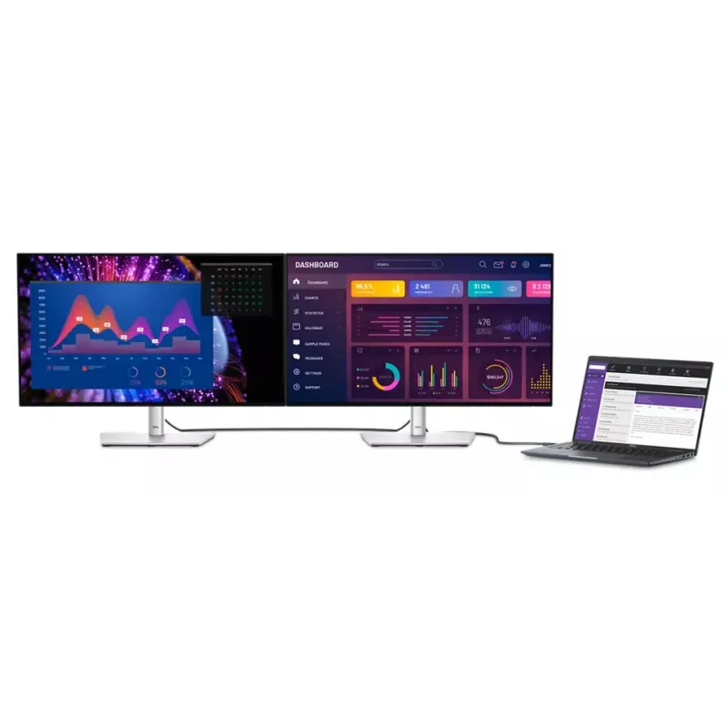 Monitor komputerowy DELL UltraSharp U2724DE 68,6 cm (27 cali) 2560 x 1440 pikseli Quad HD LCD Czarny, Srebrny