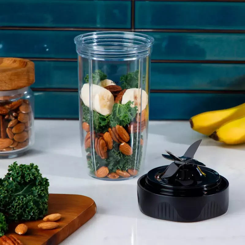 NutriBullet NB1206DGCC 0,9 L Blender stołowy 1200 W Czarny, Przezroczysty