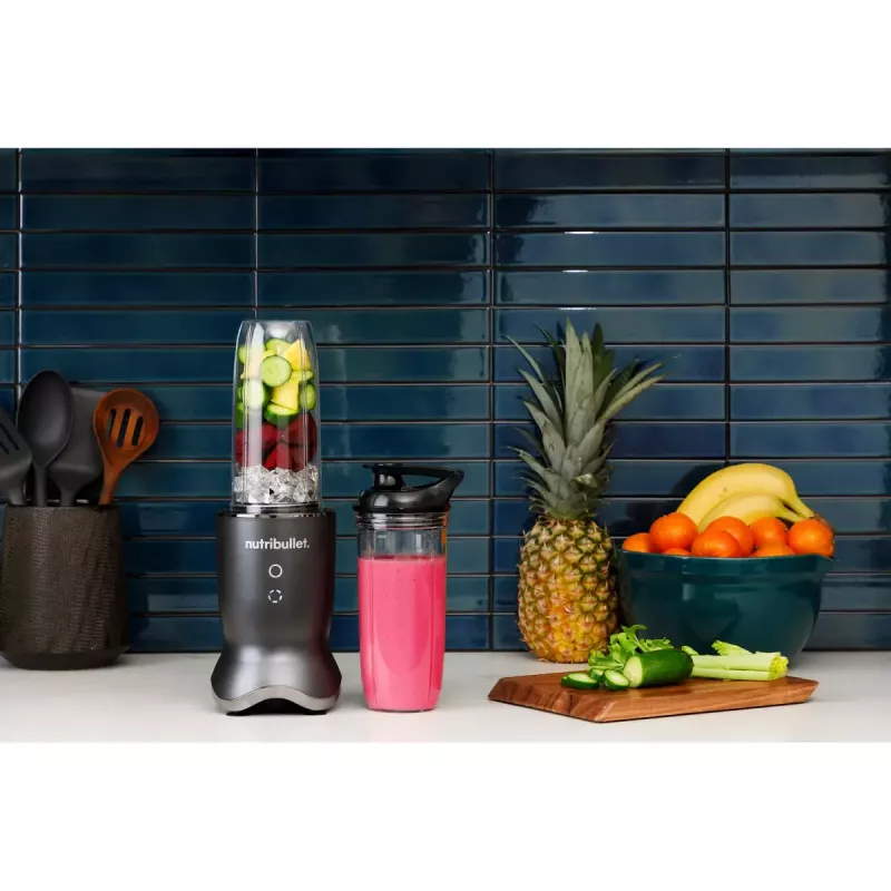 NutriBullet NB1206DGCC 0,9 L Blender stołowy 1200 W Czarny, Przezroczysty