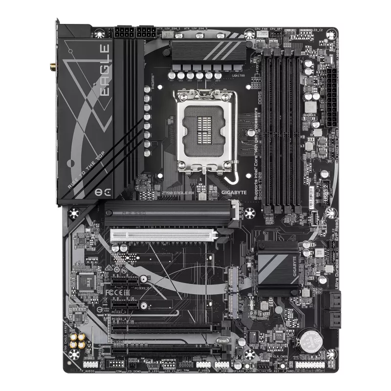 Płyta główna GIGABYTE Z790 EAGLE AX — Intel LGA1700 ATX, Z790, DDR5, 4x DIMM, Wi‑Fi 6E, 2.5Gb LAN