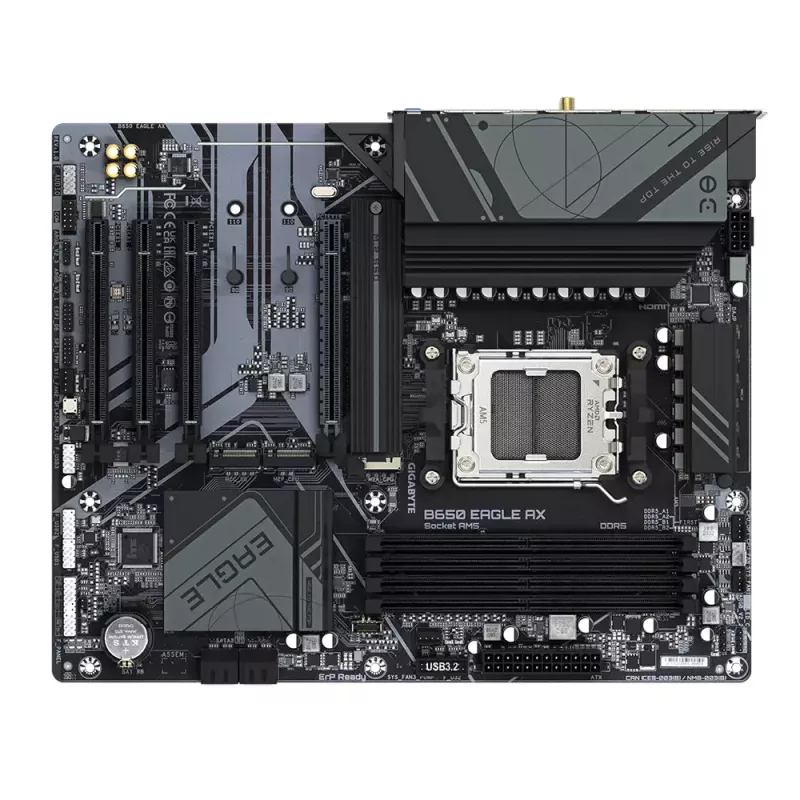 Płyta główna GIGABYTE B650 EAGLE AX ATX, chipset AMD B650, Socket AM5, DDR5, 4x DIMM, 256GB, Wi‑Fi 6E, Bluetooth 5.3