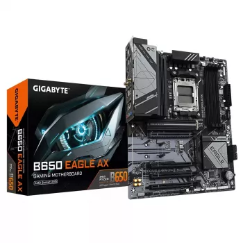 Płyta główna GIGABYTE B650 EAGLE AX ATX, chipset AMD B650, Socket AM5, DDR5, 4x DIMM, 256GB, Wi‑Fi 6E, Bluetooth 5.3