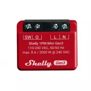 Inteligentny przełącznik Shelly 1PM Mini Gen3 1P Bezprzewodowy 110-240V