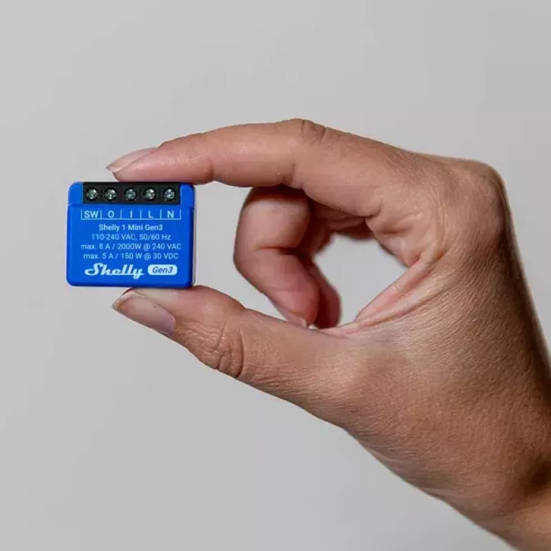 Przełącznik inteligentny Shelly 1 Mini Gen3 1P Bezprzewodowy 110-240V