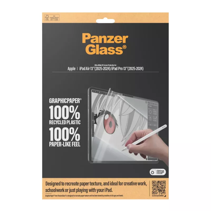 PanzerGlass® GraphicPaper® Szkło ochronne iPad Air 13'' (2024-2026) | iPad Pro 13'' (2024-2025) | Ultra-Wide Fit