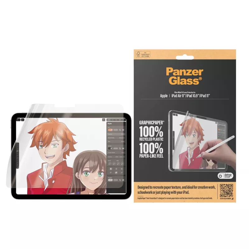PanzerGlass ® GraphicPaper® Szkło Ochronne iPad Air 11'' (2024-2026) | iPad 11'' (2025-2026) | iPad 10.9'' (2022) | Ultra-Wide Fit