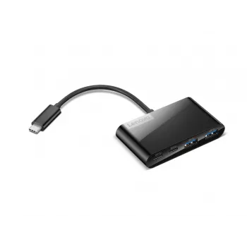 Lenovo Select GX91L84354 hub USB-C 4-portowy, USB 3.0, czarny