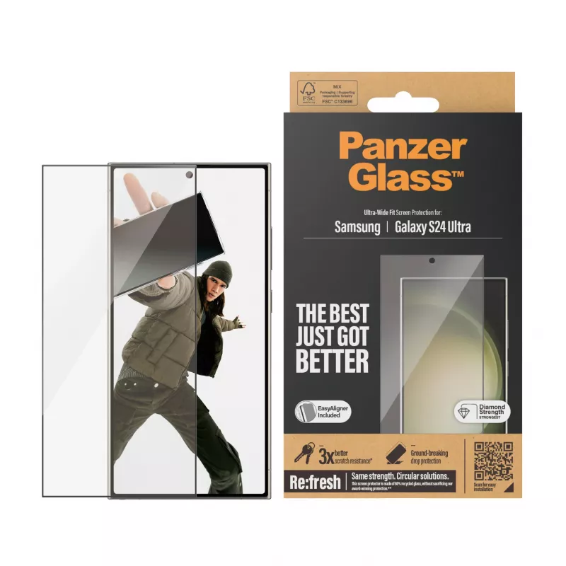 PanzerGlass® Osłona ekranu Samsung Galaxy S24 Ultra | Ultra-Wide Fit z EasyAligner