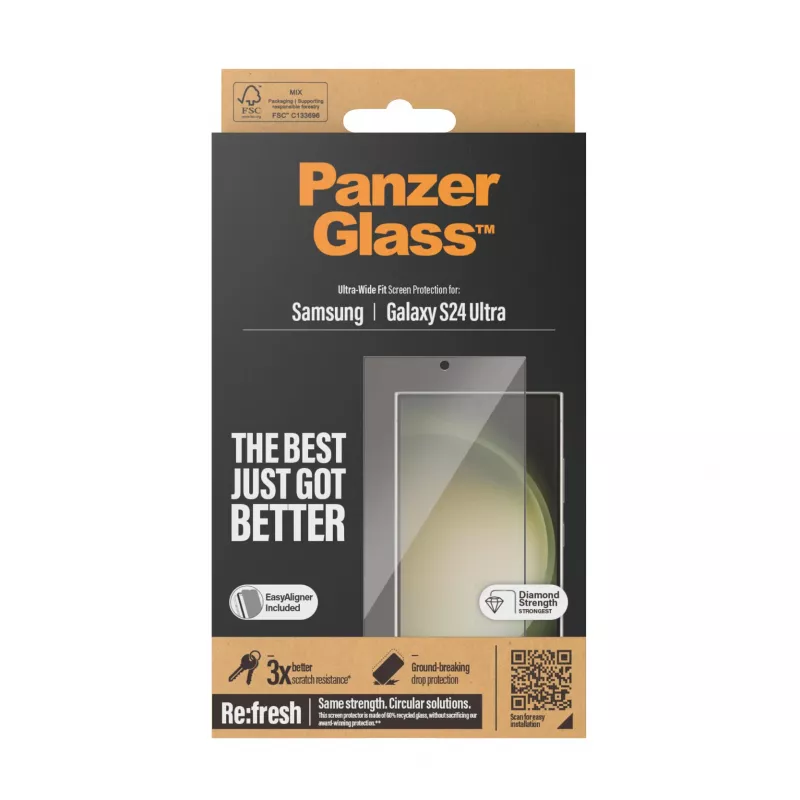 PanzerGlass® Osłona ekranu Samsung Galaxy S24 Ultra | Ultra-Wide Fit z EasyAligner