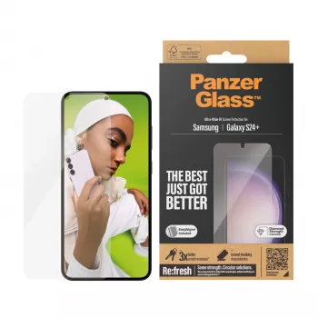 PanzerGlass ® Ekran Ochronny Samsung Galaxy S24+ | Ultra-Wide Fit z EasyAligner