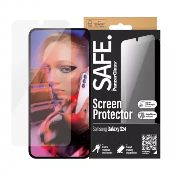 PanzerGlass SAFE. by ® Screen Protector Samsung Galaxy S24 | Ultra-Wide Fit z EasyAligner
