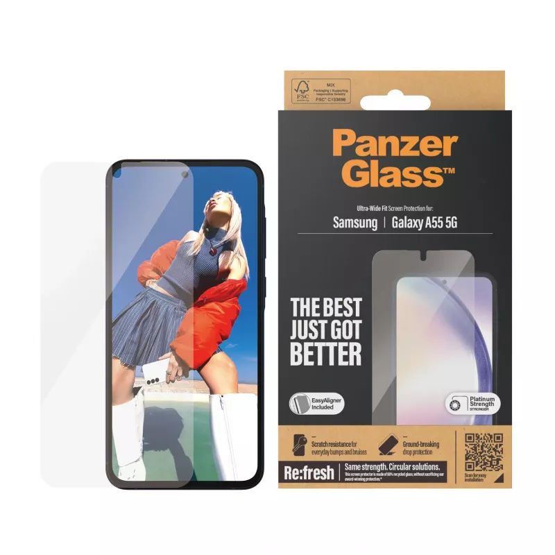 PanzerGlass ® Ekran ochronny Samsung Galaxy A55 5G | Ultra-Wide Fit z EasyAligner
