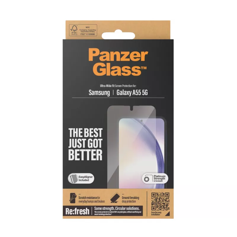 PanzerGlass ® Ekran ochronny Samsung Galaxy A55 5G | Ultra-Wide Fit z EasyAligner