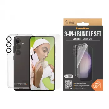 PanzerGlass ® 3-w-1 Zestaw Ochronny Samsung Galaxy S24+ | Ultra-Wide Fit z EasyAligner