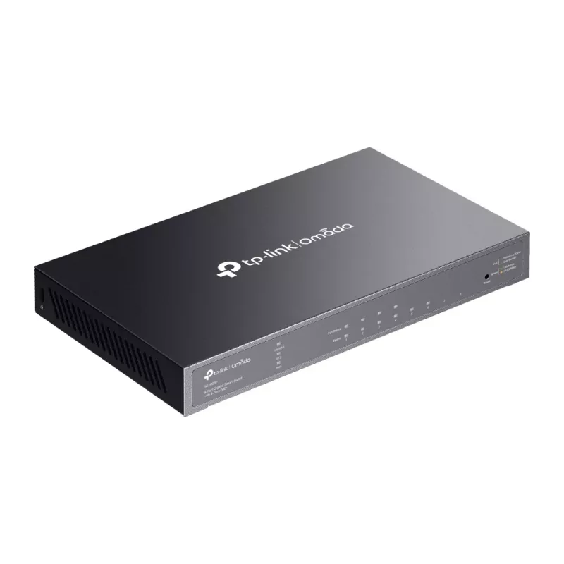 TP-Link Omada 8-portowy gigabitowy przełącznik Smart Switch z 4 portami PoE+, zarządzalny, L2/L2+, Gigabit Ethernet (10/100/1000), Power over Ethernet (PoE), montaż w szafie rack