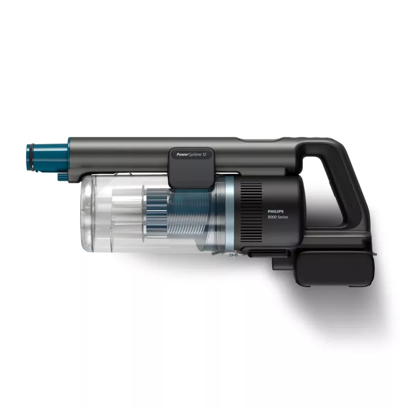 Odkurzacz pionowy bezprzewodowy Philips 8000 series XC8057/01, na sucho i mokro, cyklonowy, bezworkowy, 0,6 l, Aqua Blue/Black