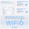 TP-Link 4G+ AX1500 Whole Home Mesh WiFi 6 Gateway, Biały, Wewnętrzny, Router Mesh, 190 m², Dwuzakresowy (2,4 GHz / 5 GHz), Wi-Fi 6 (802.11ax)