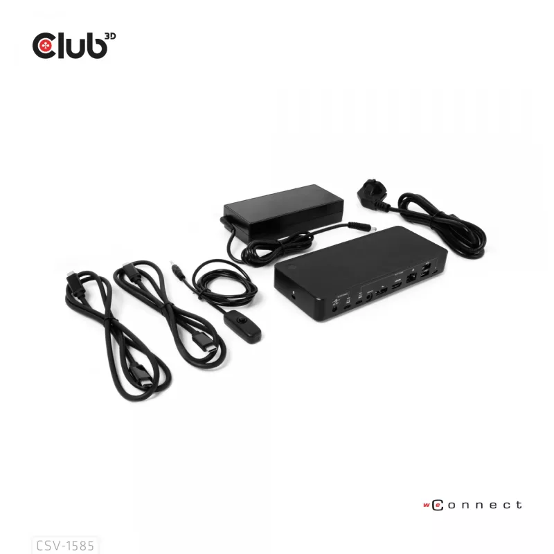 Stacja przełączająca/Dok CLUB3D DisplayPort/HDMI KVM 4K60Hz dla wejść USB typu C