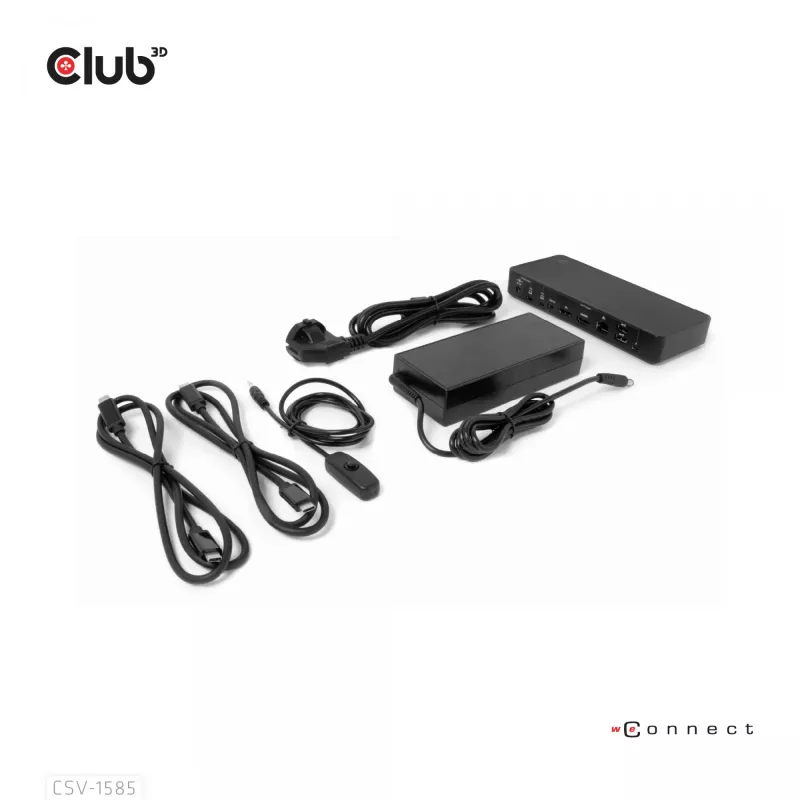 Stacja przełączająca/Dok CLUB3D DisplayPort/HDMI KVM 4K60Hz dla wejść USB typu C