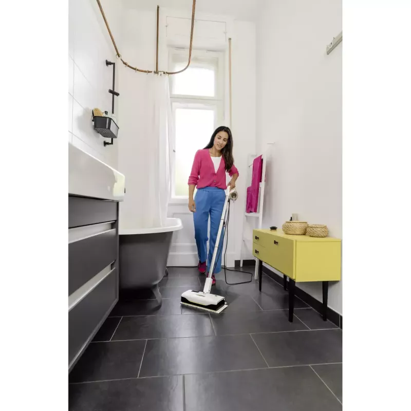 Mop parowy Karcher SC 1 UPRIGHT, zbiornik 0,2 L, 1300 W, 30 m²/h, 2,1 kg, biały/czarny
