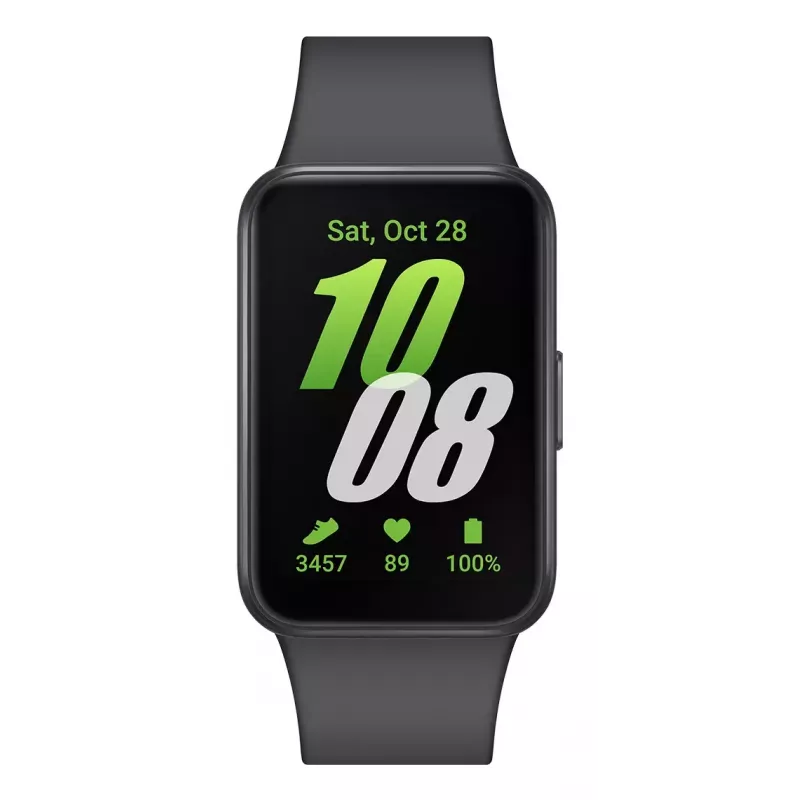 Smartwatch Samsung Galaxy Fit3 — prostokątna aluminiowa obudowa 40 mm, 1,6 cala AMOLED, pulsometr, barometr, 5 ATM, Bluetooth 5.3, 208 mAh