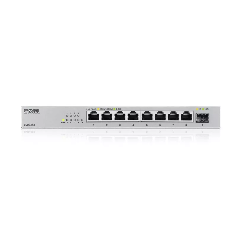 Zyxel XMG-108 Niezarządzalny przełącznik 2.5G Ethernet (100/1000/2500) Srebrny